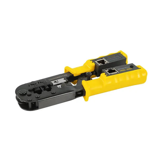 PINZA CRIMPEADORA PELA Y CORTA CABLES – CON CRIQUE Y TESTER