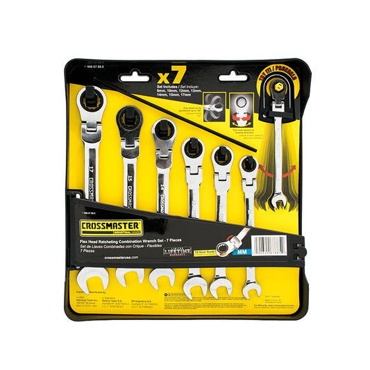 Set de Llaves Combinadas con Crique – Flexible – 7 Piezas